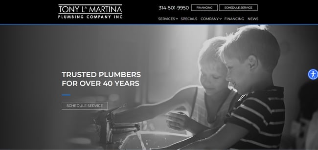 Tony LaMartina Plumbing website