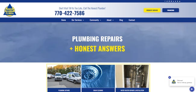 Superior Plumbing website