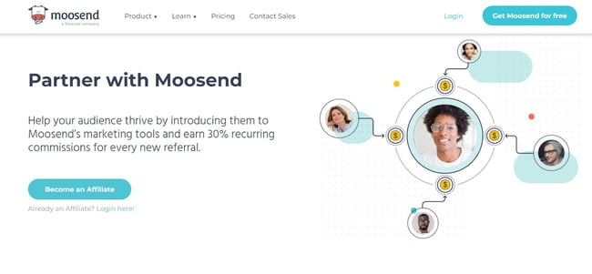 best affiliate programs: moosend