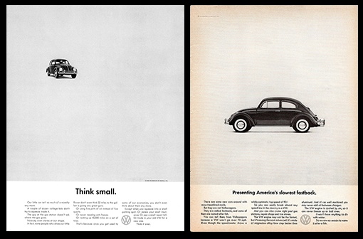 best ad example: volkswagen think small