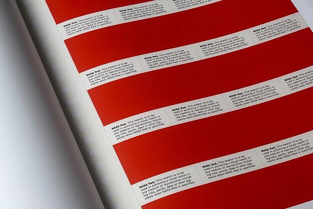 Paleta de colores rojos de la guía de estilo de la marca NASA