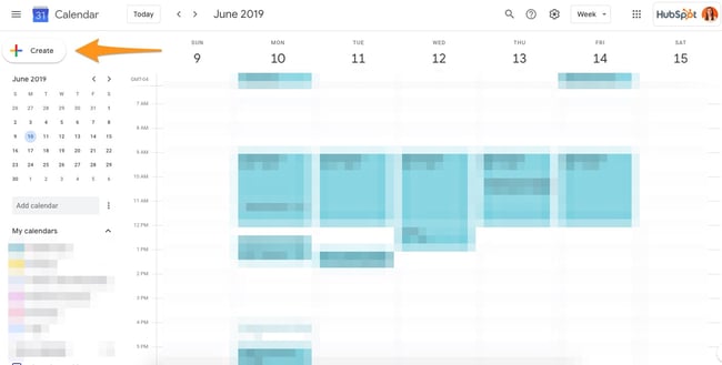 Google Calendar App Showing How to Create a New Event or Edit an Existing Event