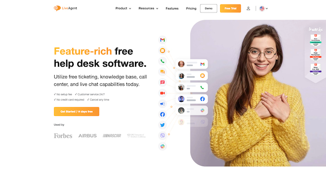 free help desk software: liveagent