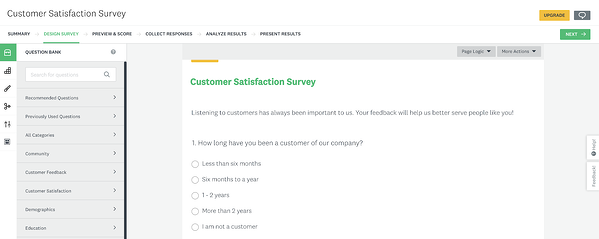 custom surveys: surveymonkey