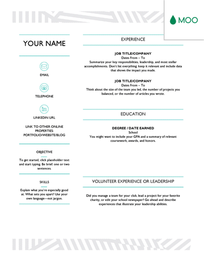 resume templates for word: creative resume template 