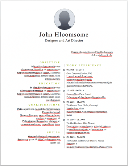  Timeline-style resume template