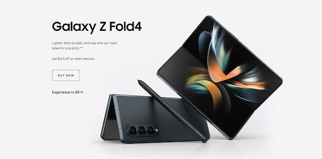 value proposition example: samsung galaxy fold4