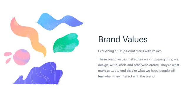 design system component 4: Brand Values of Help Scout's design system
