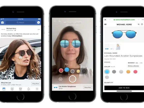 AR social media product filters