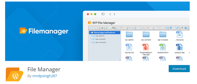 download manager wordpress, File Manager allows administrators to edit, delete and upload files from the WordPress backend