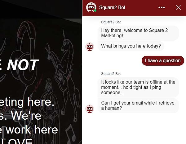 website chatbot examples: square 2 chat bot example 