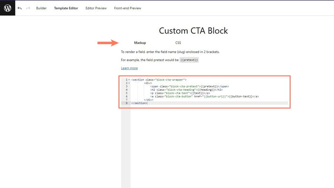 add HTML and CSS in genesis custom blocks