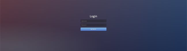 html form template with input fields for username and template with a opaque background