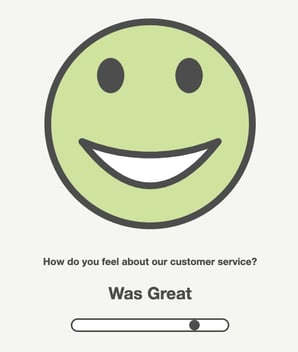 customer feedback html template of adjustable smiley face based on customer experience