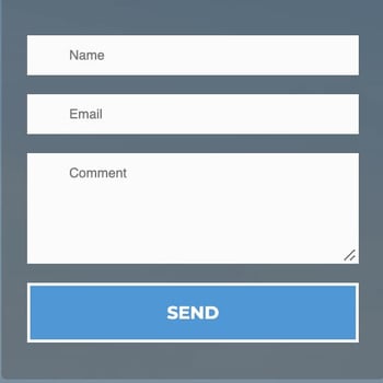 contact form with name email and comment
