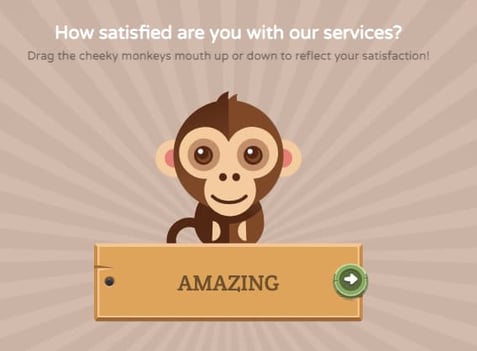 html form template of monkey expression that's adjustable based on customer feedback
