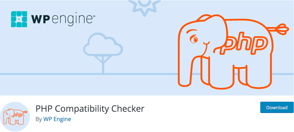 The PHP Compatibility Checker plugin for updating PHP in WordPRess