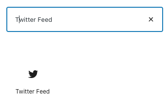 the twitter feed gutenberg block