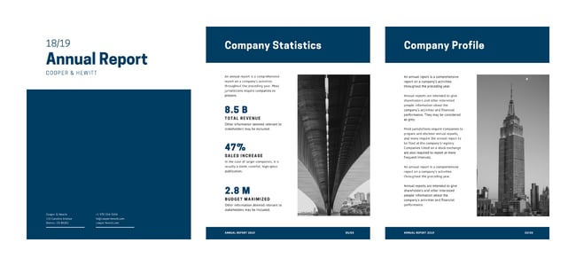 survey report template example from canva minimal formal annual report
