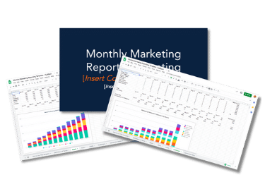 Step 1: Follow along by downloading a free monthly marketing reporting template for Excel and PowerPoint.