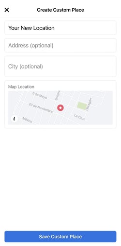 how to create a custom location on instagram step 5