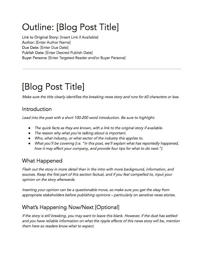 Create a Good Weblog Submit Template in Google Docs Epic Merchant
