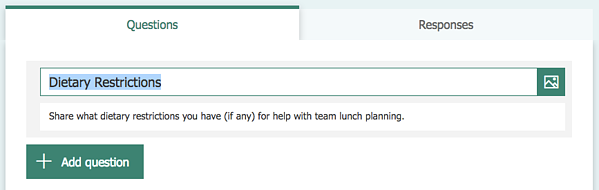 how to create a survey in microsoft forms, step 3: click on add questions