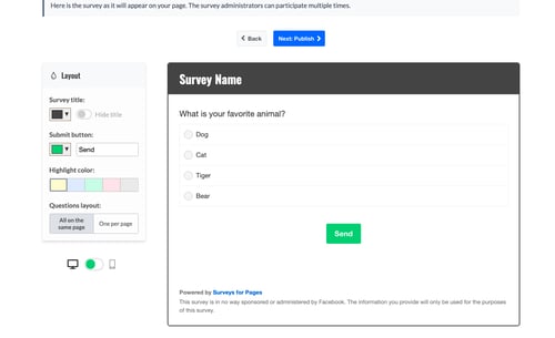 how to create a survey on facebook step 6: preview your survey