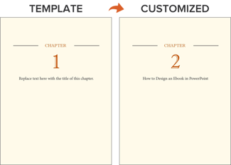 an example of duplicating ebook pages in a template