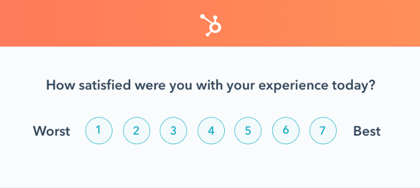csat-survey example from HubSpot customer feedback tool