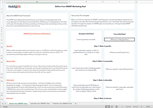 SMART Goal Setting Template