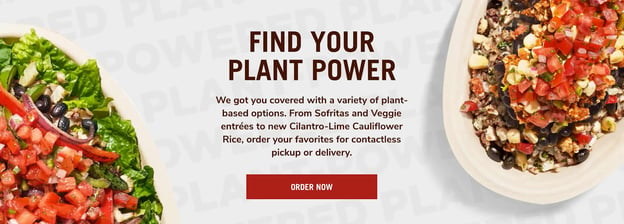chipotle plant-based marketing message 