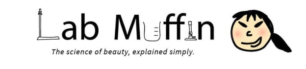 lab muffin logo with marketing message that reads "the science of beauty, explained simply."