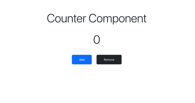 a counter build with react and bootstrap