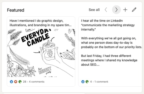 Optimized LinkedIn Profile for Social Selling: Featured Section