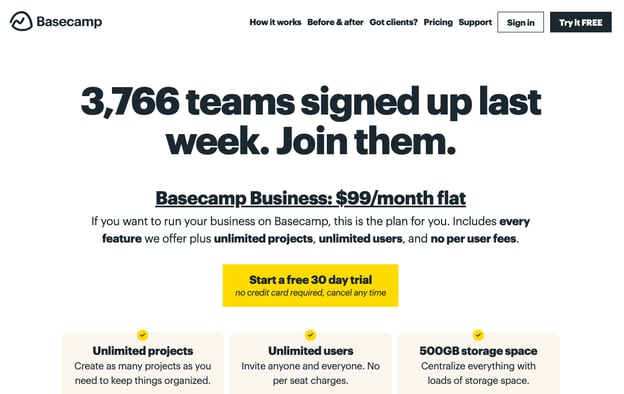 how to price a software product flat rate pricing example basecamp