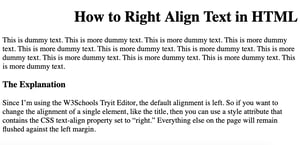 How to Left, Right & Center Align Text in HTML