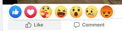 Facebook emoji reactions