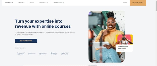 Platforms to Sell Online Courses: Thinkific