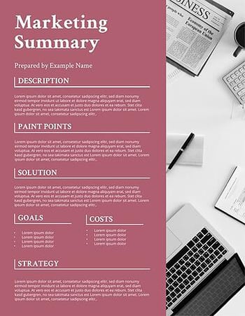 Marketing project business proposal