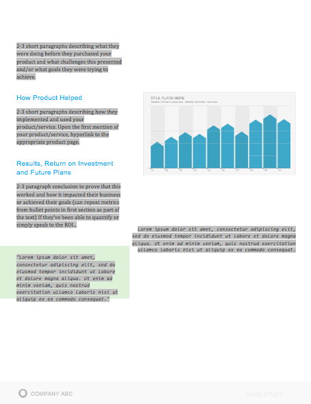 case study template: results and solution page example