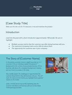 case study templates: general