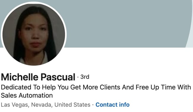 linkedin headline example: Michelle Pascual