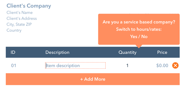  Step 4 - Add more invoice rows