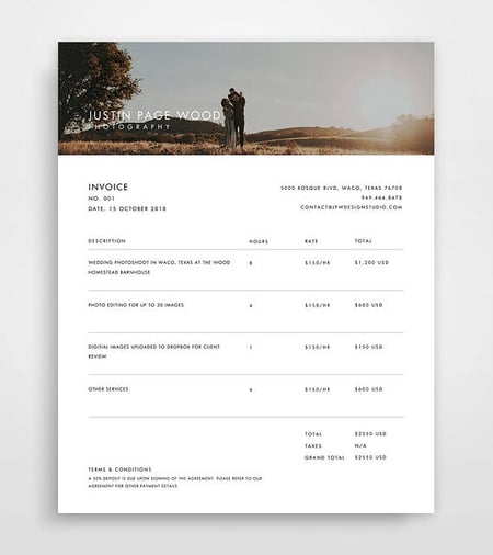 Invoice Design Templates and Examples: JPWTemplates Invoice