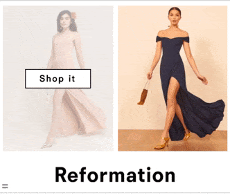 rich media ad example by Reformation