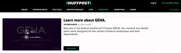 rich media ad example by GEHA