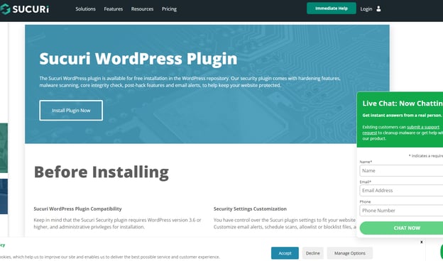 Sucuri Wordpress plugin