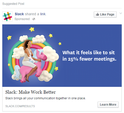 Targeted Ad Examples: Slack