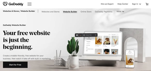 best ecommerce website builders: godaddy